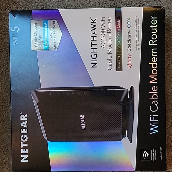 Netgear Nighthawk AC1900 WiFi Cable Modem Router - Picture 2 of 10